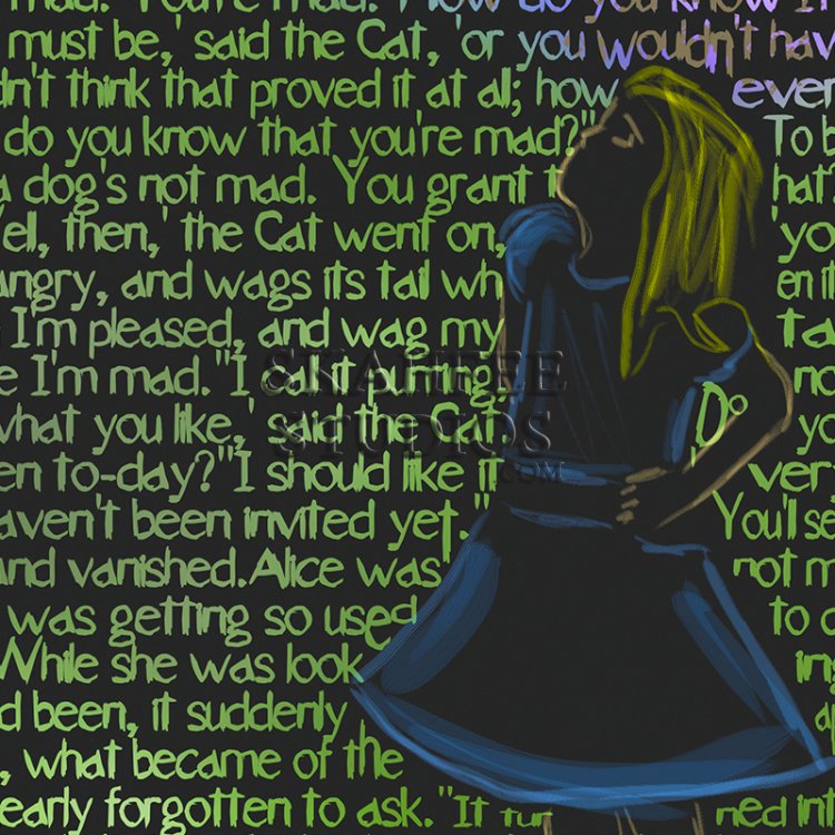 Alice and the Cheshire Cat - Click Image to Close