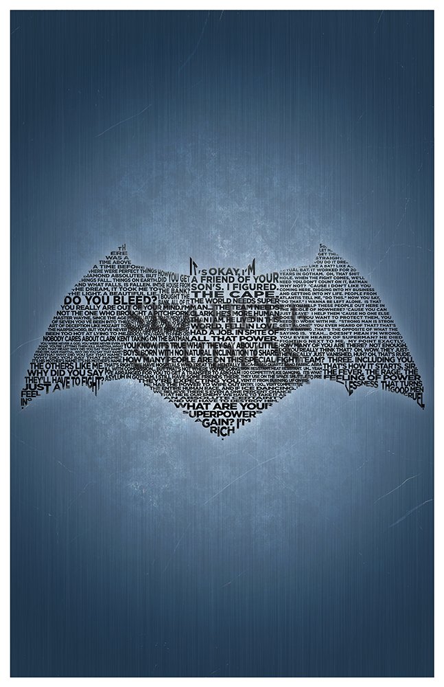 Batman Typography Print - Click Image to Close