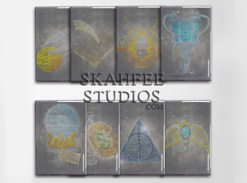 Harry Potter "All Eight" Art Magnet Set - Click Image to Close